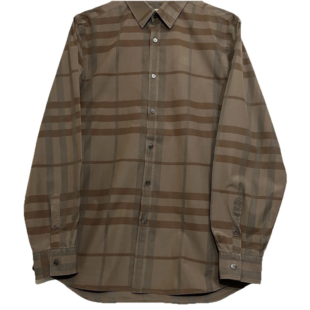 Burberry London Classic Nova Check Plaid Button Down Long Sleeve No Size Tag